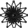 Intratuin kerst ornament Vin bloem zwart 11,5 x 3,5 x 11,5 cm
