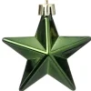 Intratuin kerst ornament Vion ster donkergroen D 7 H 2 cm 12 stuks