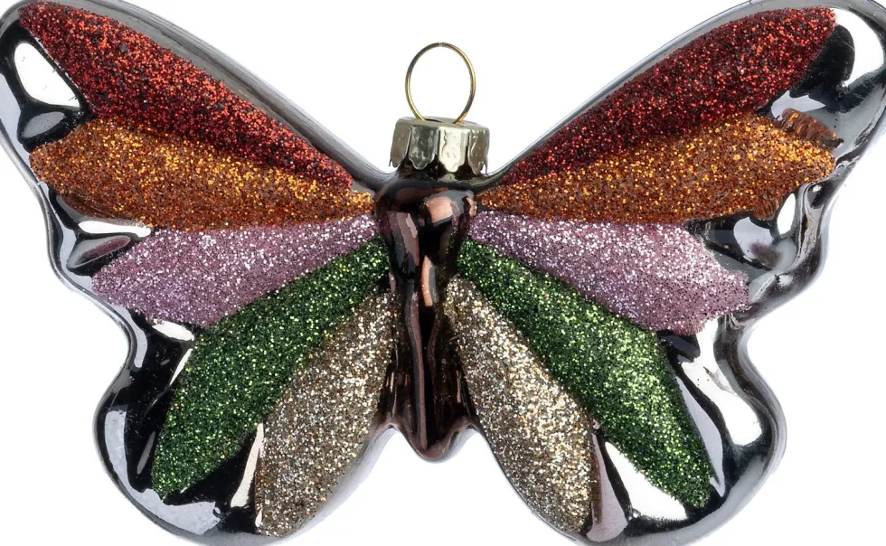 Intratuin kerst ornament vlinder 10,7 x 2,2 x 6,8 cm