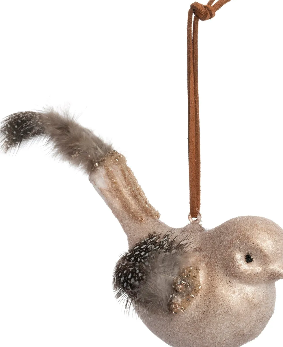 Intratuin kerst ornament vogel wit 10,5 x 5,5 x 6,5 cm