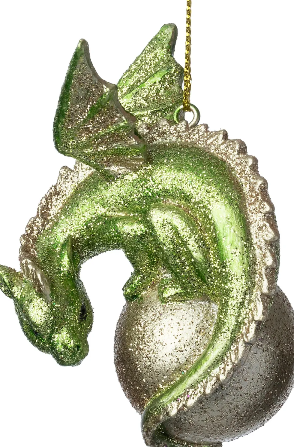 Intratuin kerst ornament waterspuwer groen 5,8 x 8,9 x 3,8 cm