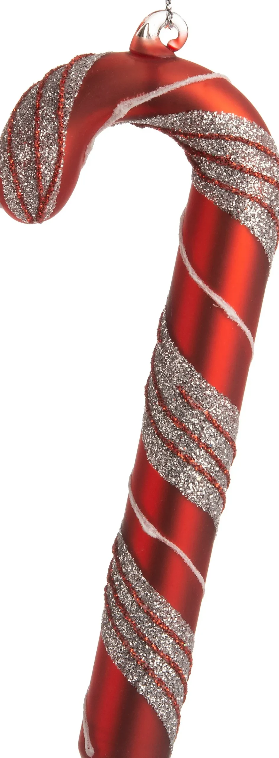 Intratuin kerst ornament Zuurstok rood / zilver 5 x 1,5 x 12 cm