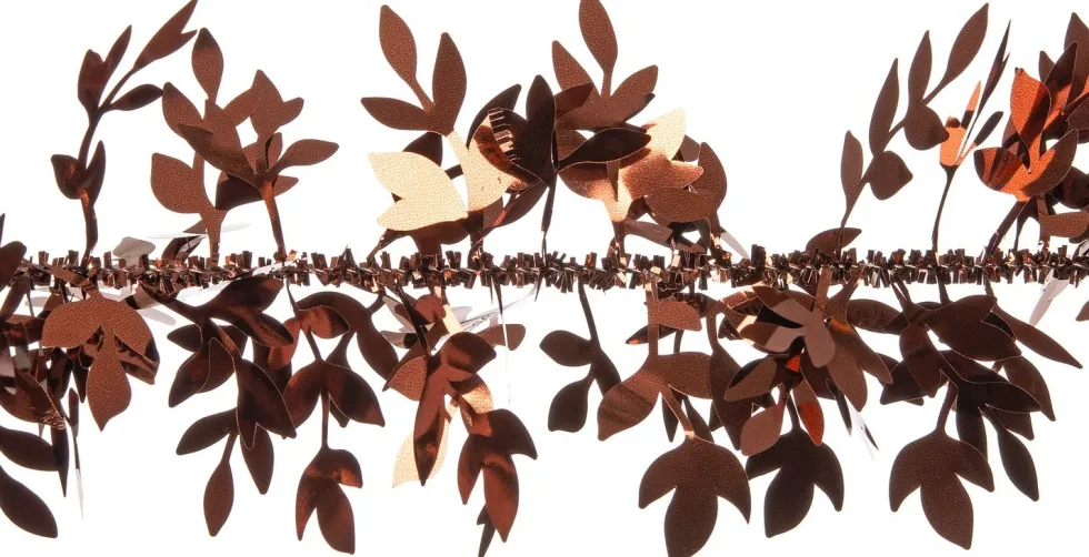 Intratuin kerstslinger met bladeren bruin 200 cm
