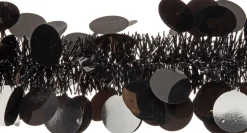 Intratuin kerstslinger met pailletten zwart 200 cm