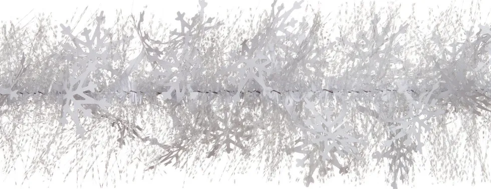 Intratuin kerstslinger met sneeuwvlokken wit 200 cm