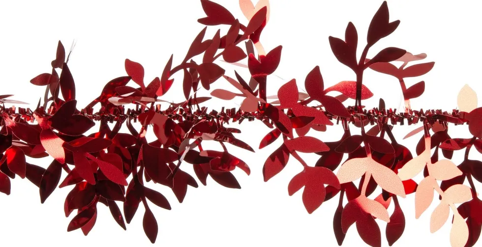 Intratuin kerstslinger met Wisteria bladeren rood 200 cm