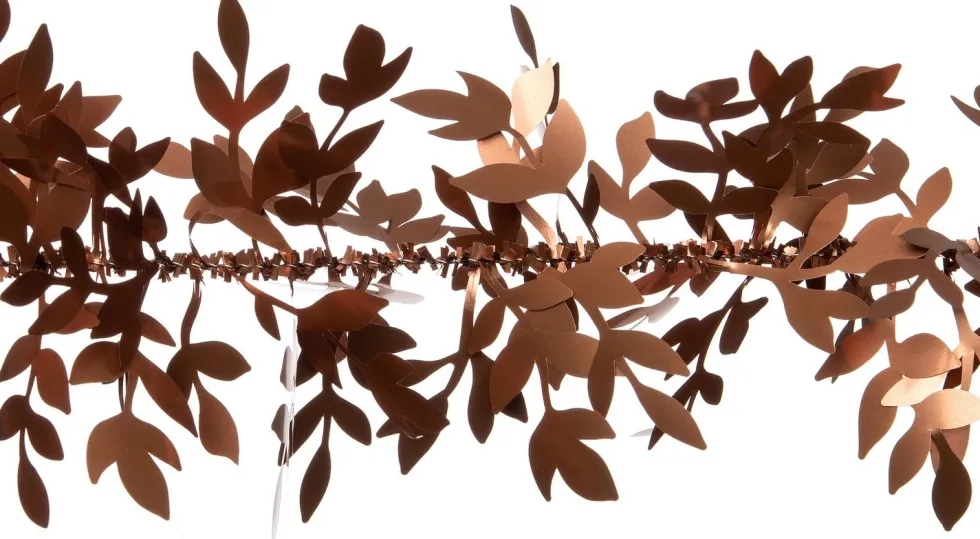 Intratuin kerstslinger met Wisteria bladeren bruin 200 cm