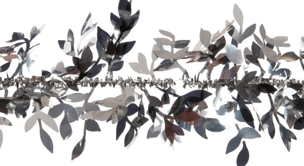 Intratuin kerstslinger met Wisteria bladeren zilver 200 cm