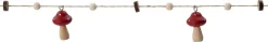 Intratuin kerstslinger paddenstoelen rood / wit 100 cm
