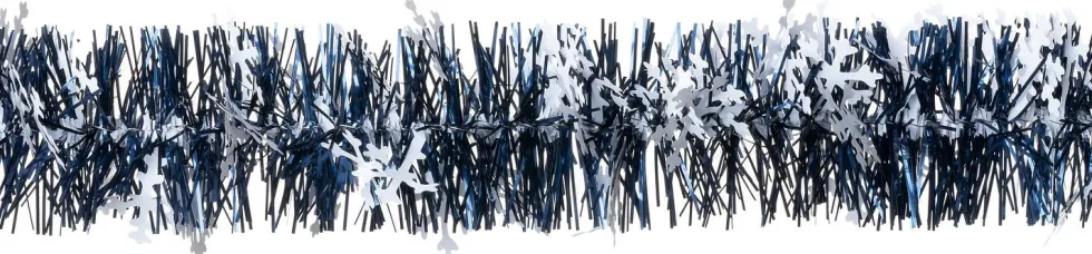 Intratuin kerstslinger sneeuwvlok blauw 2 m