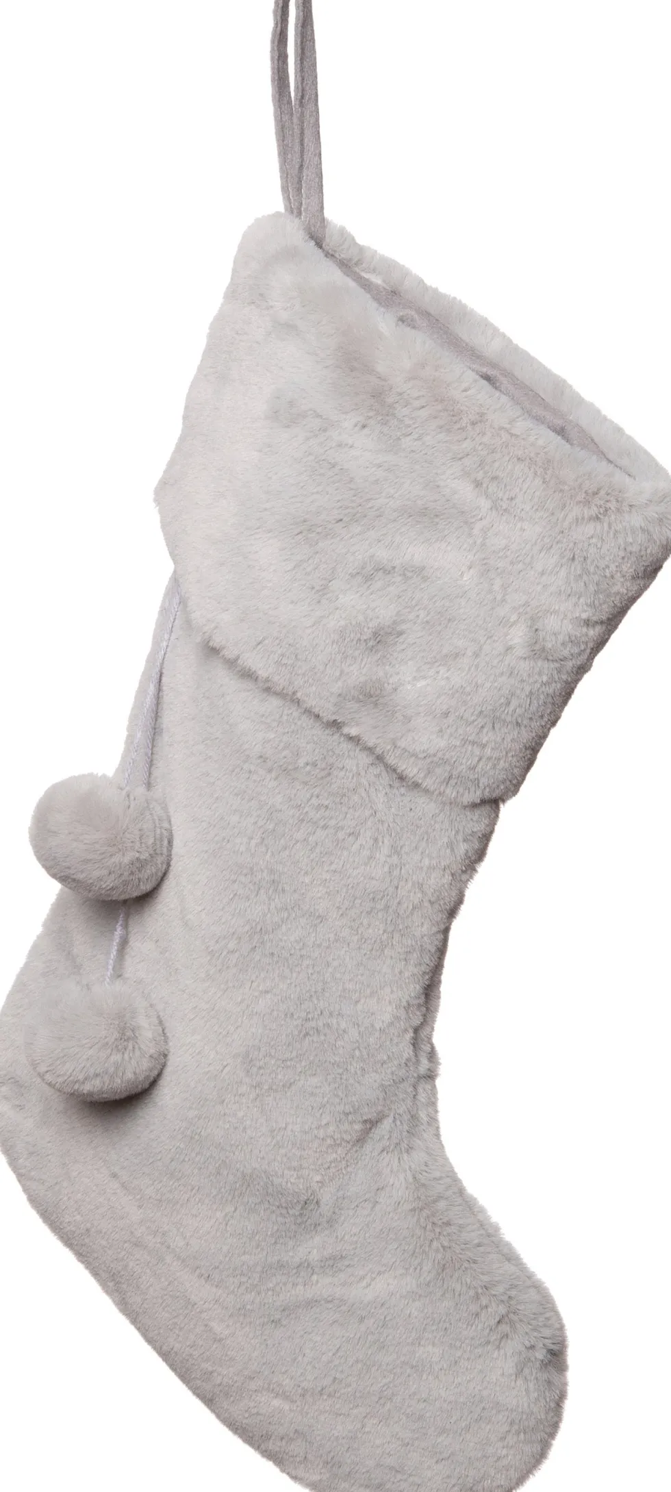 Intratuin kerstsok Fluffy grijs 49 x 27 x 1,5 cm