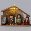 Intratuin kerststal met figuren 22,5 x 8,5 x 16,5 cm