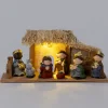 Intratuin kerststal met figuren 31 x 10,5 x 13,5 cm