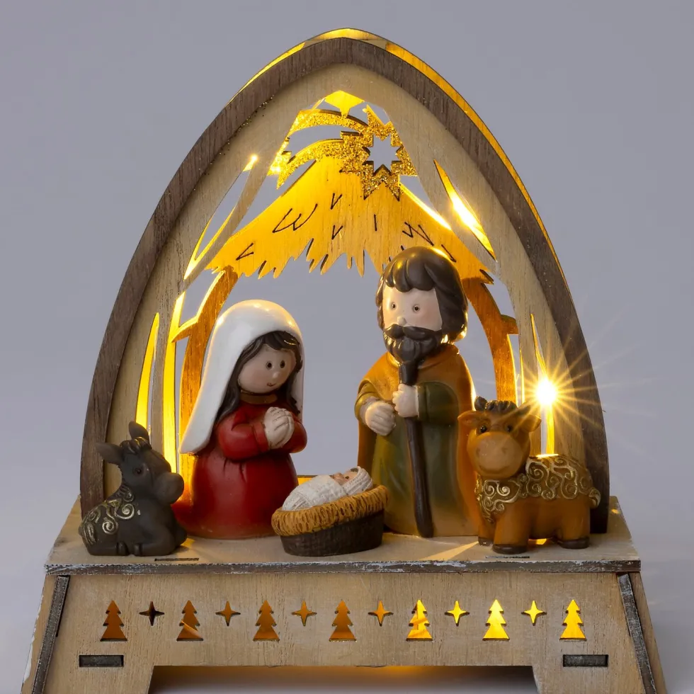 Intratuin kerststal met figuren Maria 15 x 7,7 x 15,2 cm