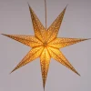 Intratuin kerstster Djema goud met verlichting D 75 H 14 cm