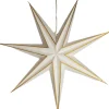 Intratuin kerstster Djema wit / goud met verlichting D 60 H 16 cm