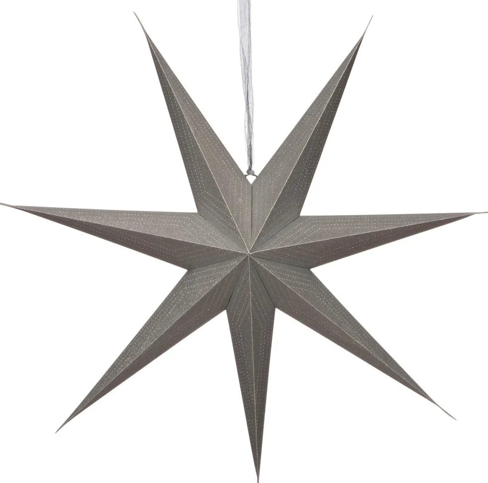 Intratuin kerstster glitter met verlichting zilver 15 x 60 x 60 cm
