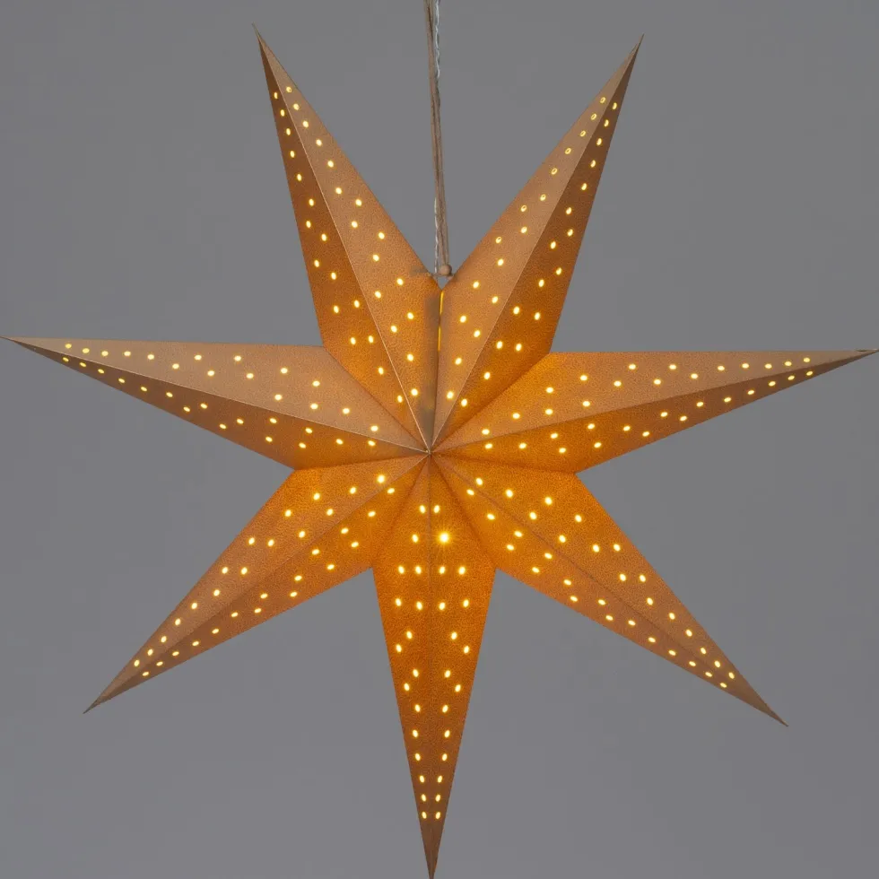 Intratuin kerstster met verlichting stippen beige D 60 H 19 cm