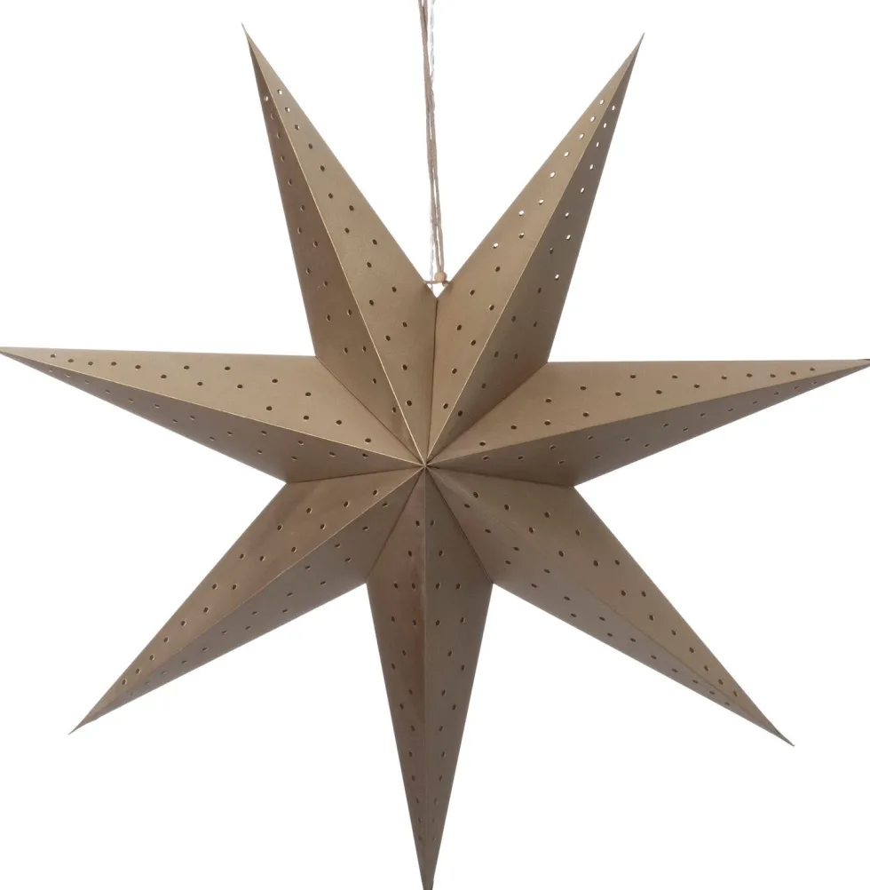 Intratuin kerstster met verlichting stippen beige D 60 H 19 cm