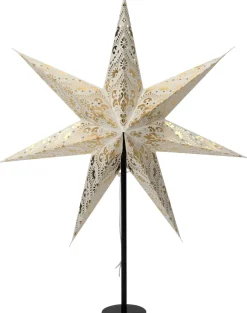 Intratuin kerstster met verlichting wit / goud D 66 H 20 cm