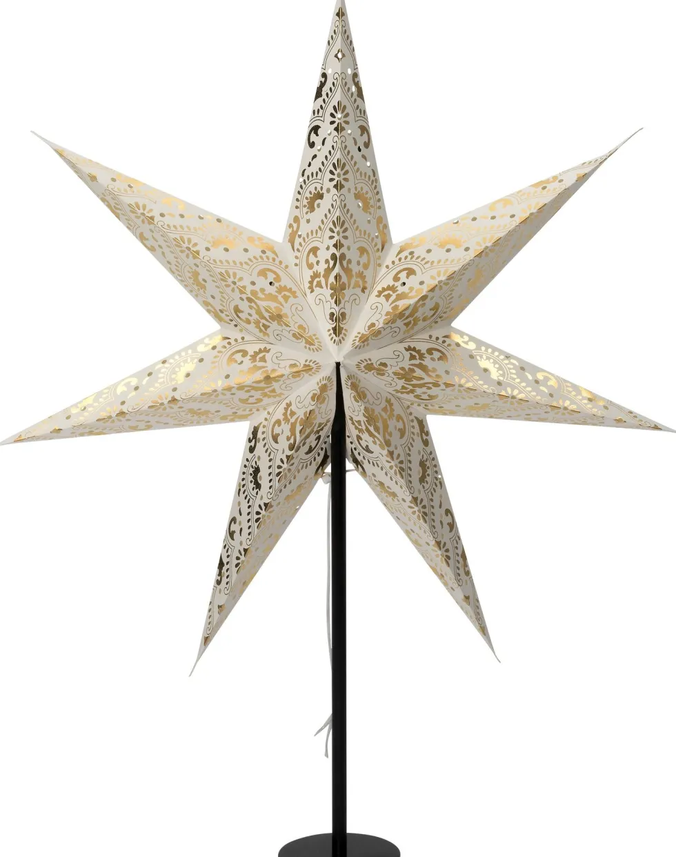Intratuin kerstster met verlichting wit / goud D 66 H 20 cm