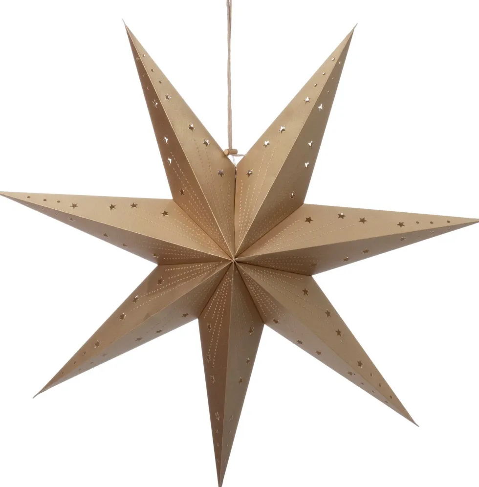 Intratuin kerstster met verlichting goud D 60 H 19 cm