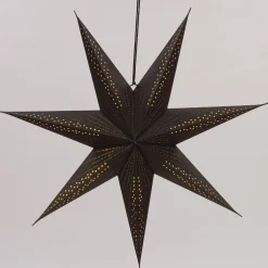 Intratuin kerstster met verlichting zwart 15 x 60 x 60 cm