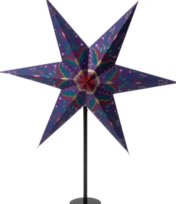 Intratuin kerstster met verlichting paars D 63 H 19 cm