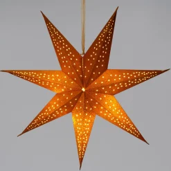 Intratuin kerstster Nula geel met verlichting D 60 cm