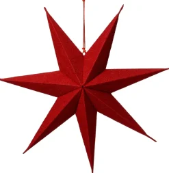 Intratuin kerstster Nula rood met verlichting D 60 cm