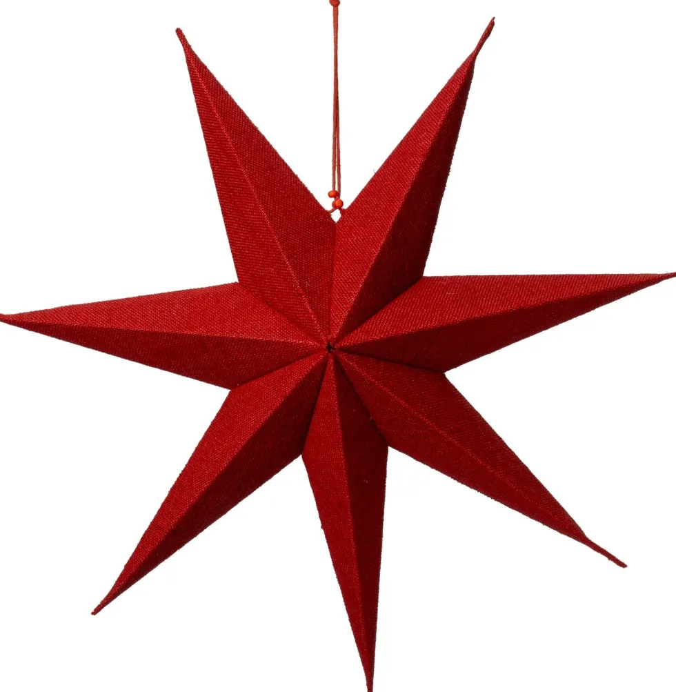 Intratuin kerstster Nula rood met verlichting D 60 cm