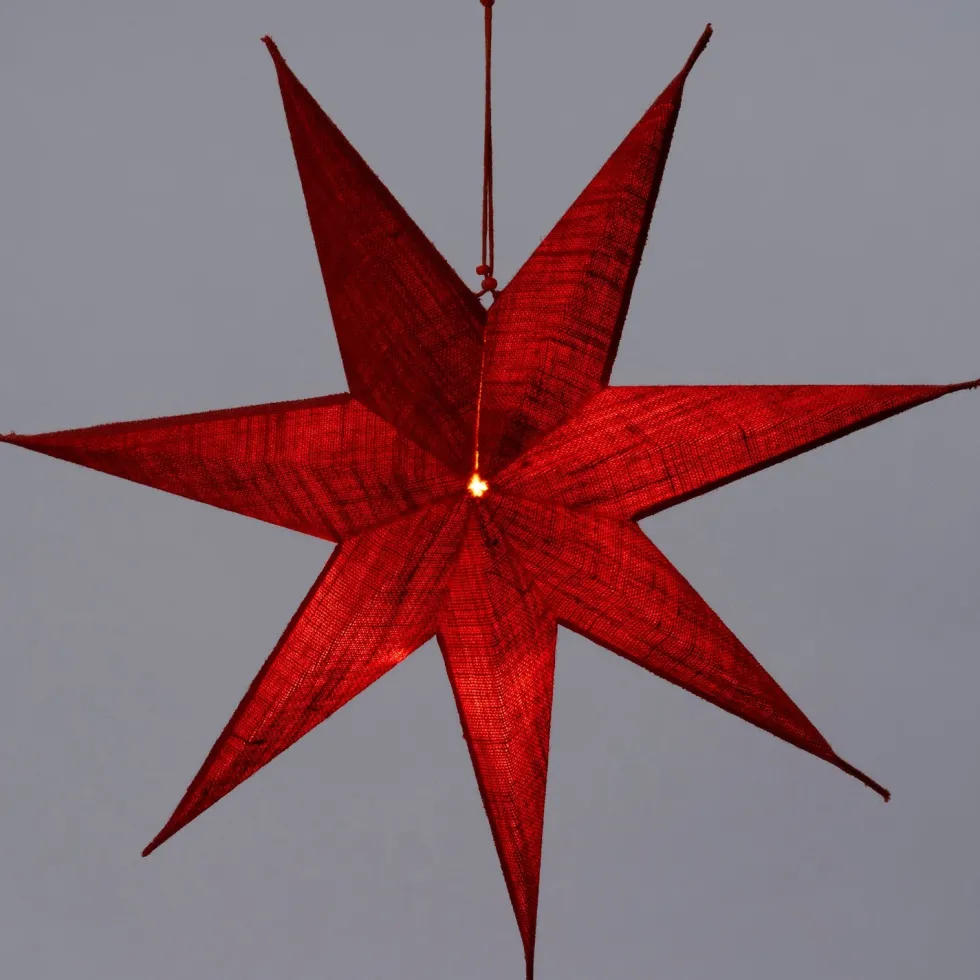 Intratuin kerstster Nula rood met verlichting D 60 cm