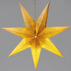 Intratuin kerstster Nula wit / goud met verlichting D 60 cm
