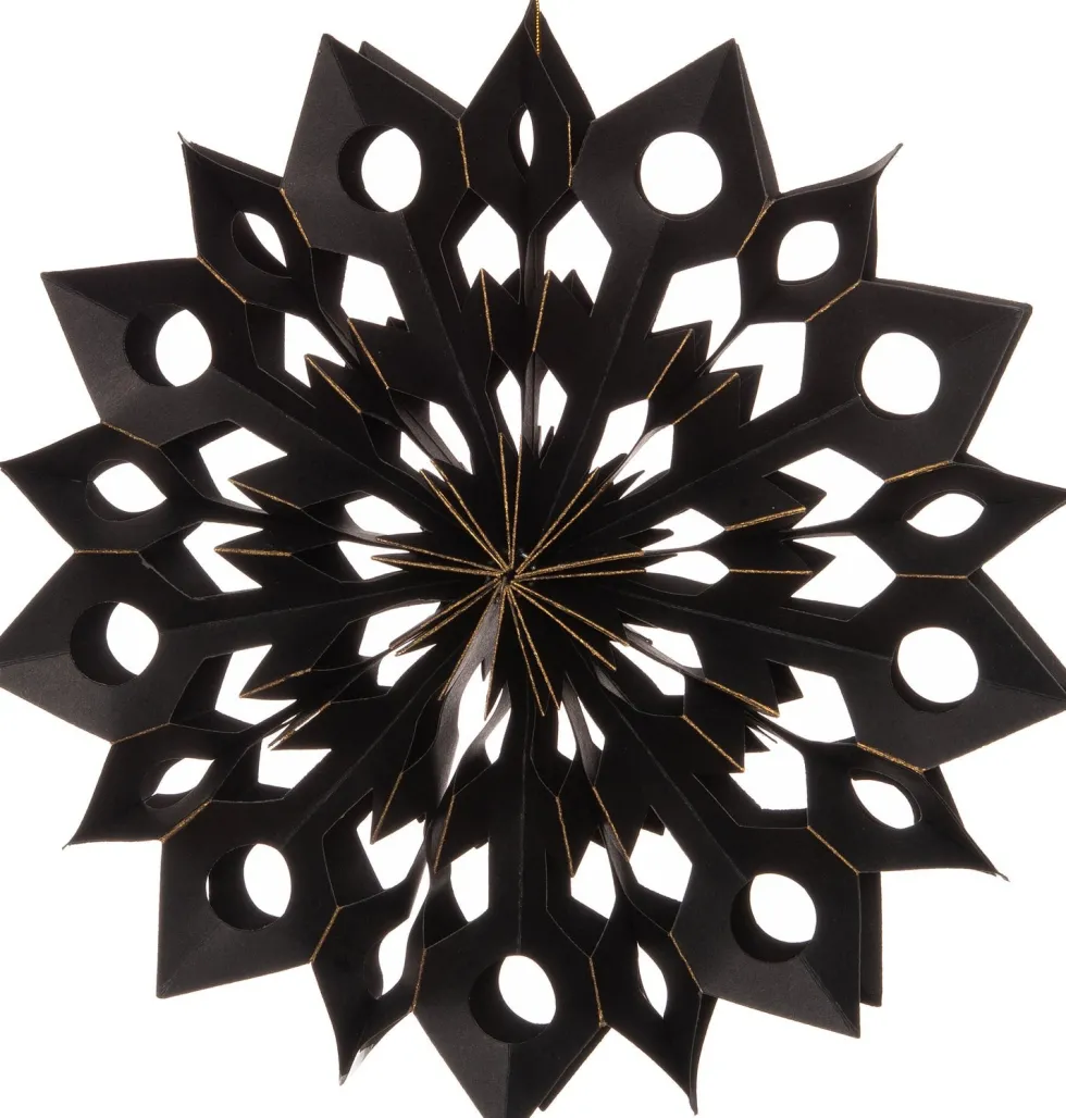 Intratuin kerstster open zwart 20 x 3 x 20 cm