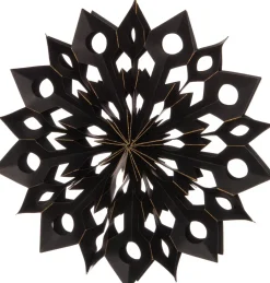 Intratuin kerstster open zwart 30 x 4,5 x 30 cm