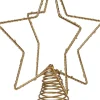 Intratuin kerstster op voet goud met verlichting D 19,5 H 23,5 cm