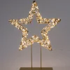 Intratuin kerstster op voet Iris goud met verlichting 45 x 8 x 56 cm