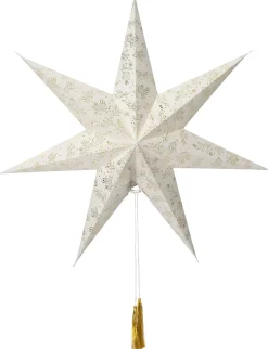 Intratuin kerstster wit / goud D 60 H 19 cm