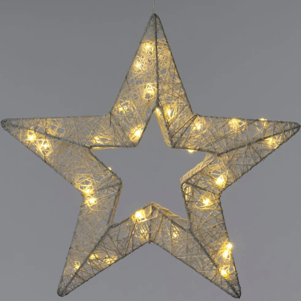 Intratuin kerstster wit met verlichting D 36 H 4 cm