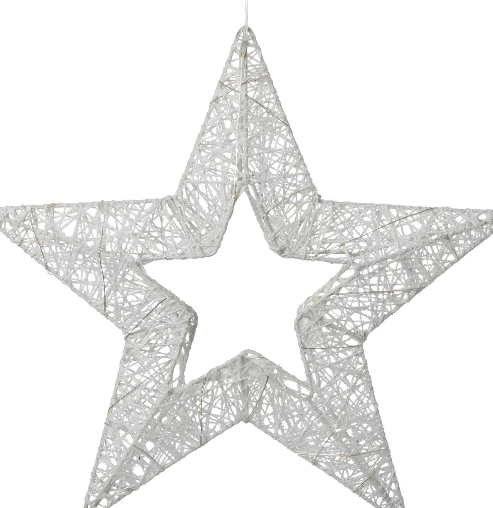 Intratuin kerstster wit met verlichting D 36 H 4 cm
