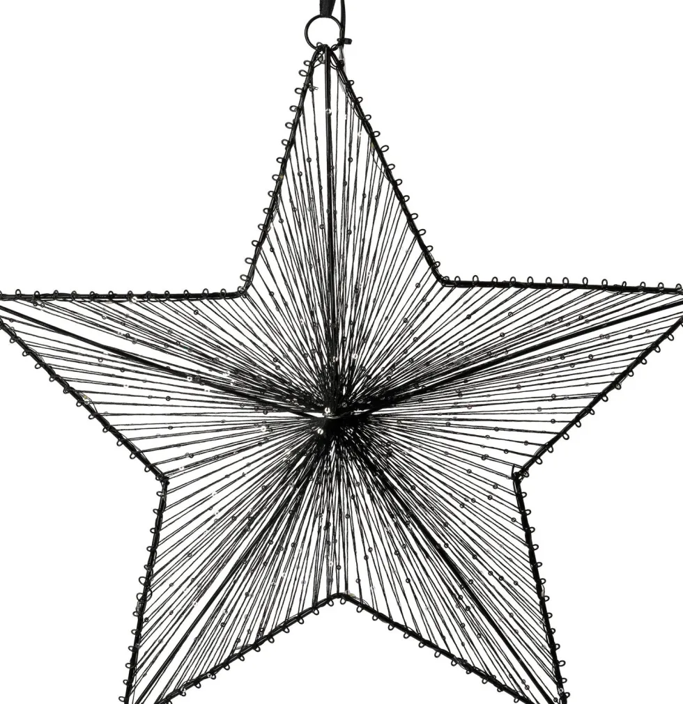 Intratuin kerstster zwart 40 x 5,7 x 38 cm