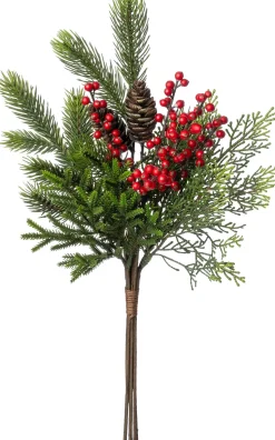 Intratuin kersttak Ceder groen met bes 50 cm