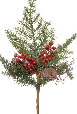 Intratuin kersttak ceder met bessen rood 38 cm