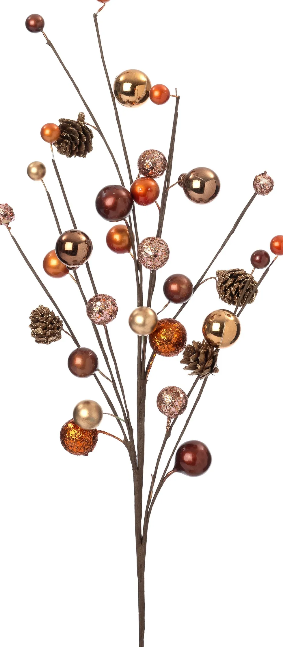 Intratuin kersttak Elin bal bruin / goud 60 cm
