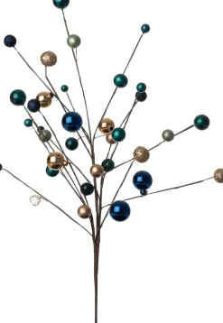 Intratuin kersttak Elin bal groen / goud 60 cm