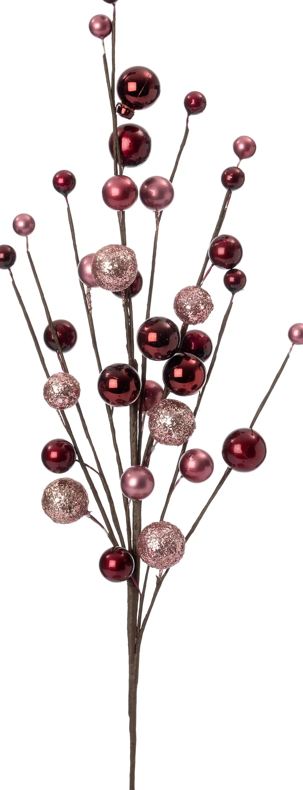 Intratuin kersttak Elin bal roze / rood 60 cm