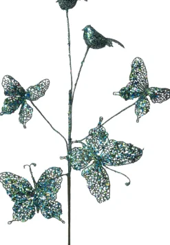 Intratuin kersttak Farfalla vlinder blauw 72 cm
