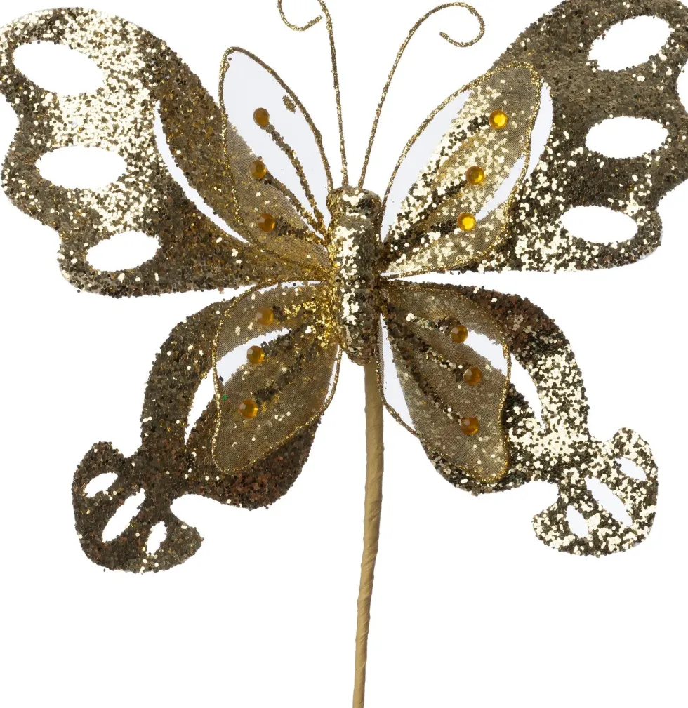 Intratuin kersttak Farfalla vlinder goud 20 cm