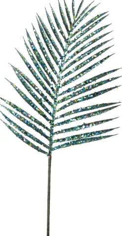 Intratuin kersttak Leona blad blauw 76 cm