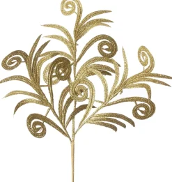 Intratuin kersttak Leona blad goud 55 cm